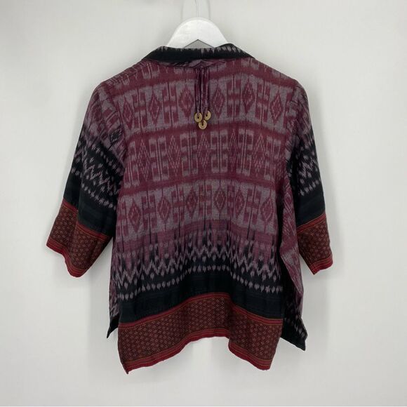 Kimono Jacket Bohemian Coins Purple Size Small - Picture 3 of 14